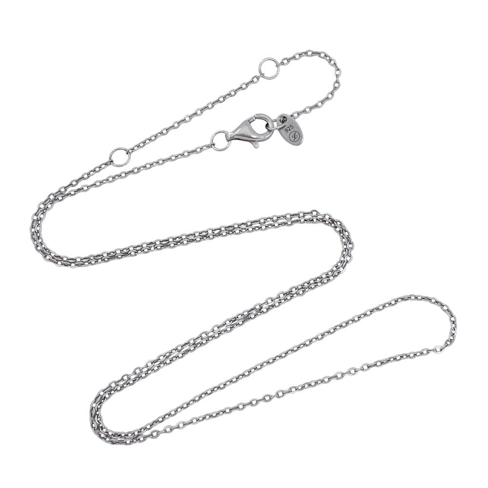 Estate Sterling Silver 925 1.2mm Cable Link Chain Necklace 16"-17"-18"